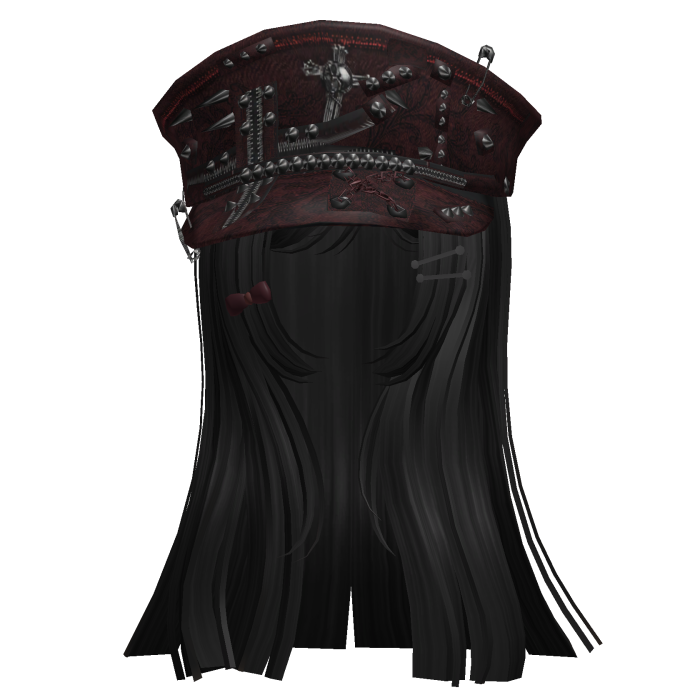 Black Captain Y2K Cap Hair