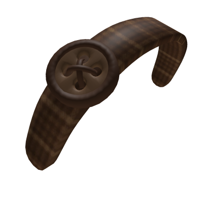 brown plaid fall button igari headband Roblox item