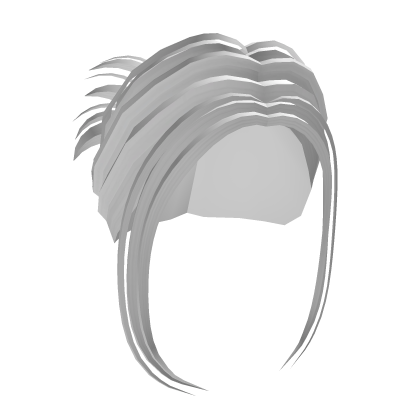 White Y2k Messy Bun Hair Roblox item
