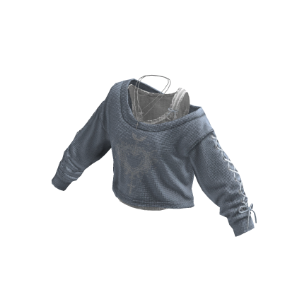 Gothic Coquette Sweater Baby Blue thumbnail