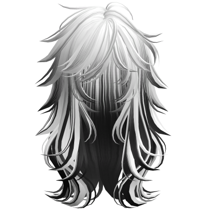 Scene Wispy Flared Wolfcut White&Black