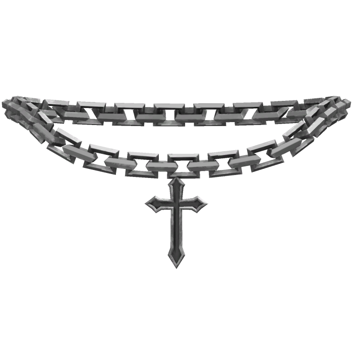 Silver Gothic Cross Necklace
