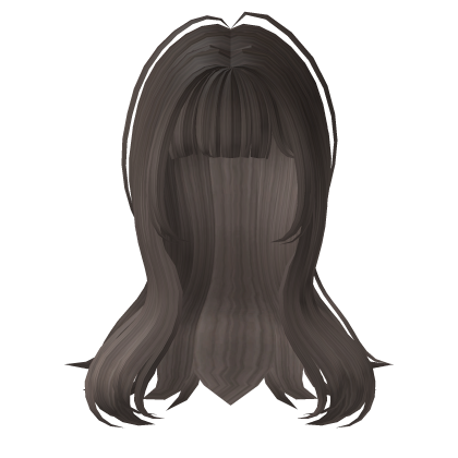 Cute Long Layered Hime Bangs Hair - Ash Brown thumbnail