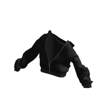 Off Shoulder S Black Zip Hoodie thumbnail