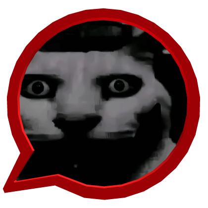 Red Circle Creepy Cat