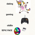 dabbing chillin gaming