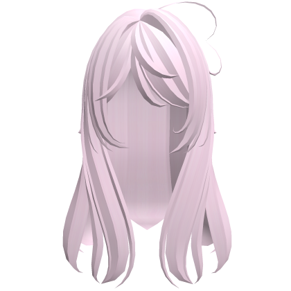 ♡ ꒰ Long cute messy fluffy moe hair in pink Roblox item