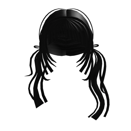 Black Y2K Long Pigtails Hair Roblox item