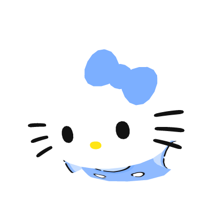 ♡ Glowing Blue Kitty On Head Roblox item
