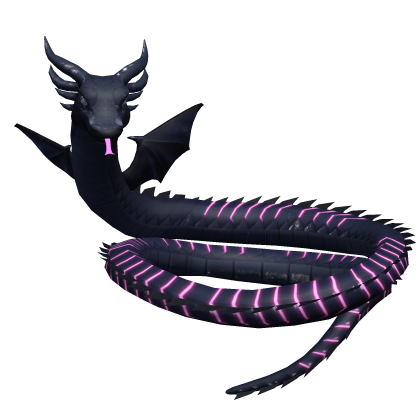 Purple dragon wrapped around neck