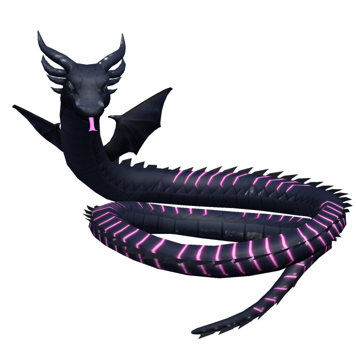 Purple dragon wrapped around neck