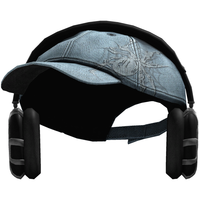 Grunge Spider Headphones Cap (Blue)