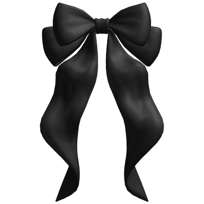 Big Hair Ribbon Bow Black Roblox item