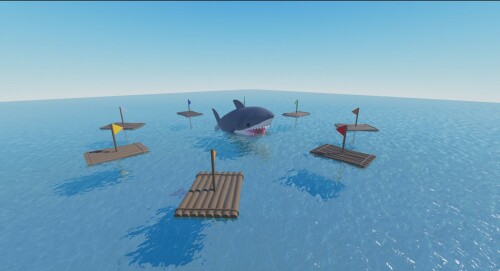 Survive the plush shark!