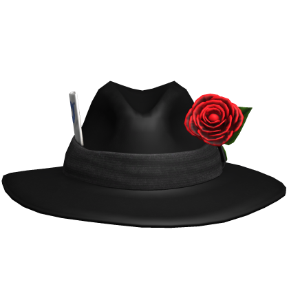 Cowboy Rose Fedora Hat