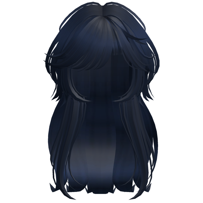 Shaggy Wavy Layered Hair w/ Side Bangs (Blue)