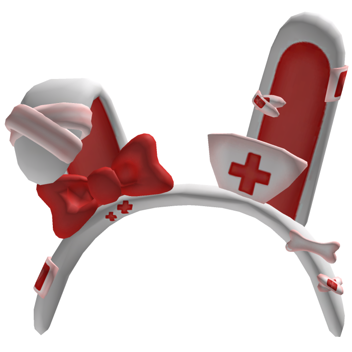 Kawaii nurse bunny red headband easter 🎀