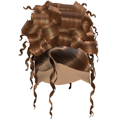 ''Celestial'' Heart swoop curly bun [Brown Ombre] Roblox item