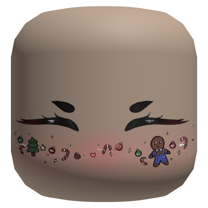 Cute Christmas Face Filter Gingerbread Man Roblox item