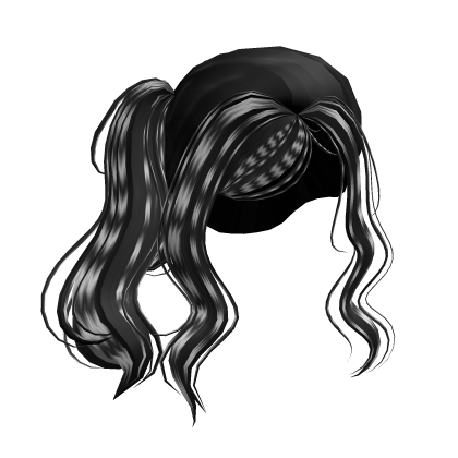 asymmetric raccoon emo diva wavy side pony Roblox item