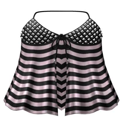 pastel goth studded striped dress 3.0 black & pink