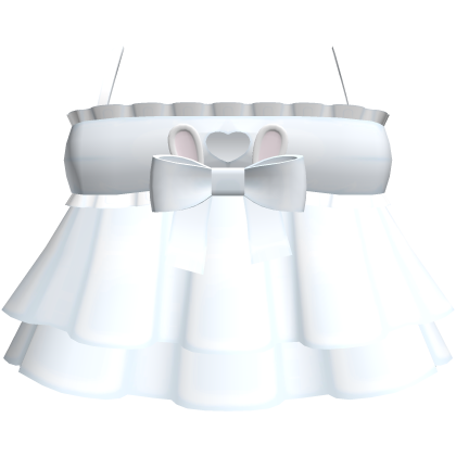 ♡ : cute blue heart cutout bunny dress Roblox item