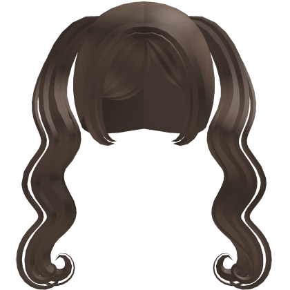 sweet brown confident long wavy curly pigtails  Roblox item