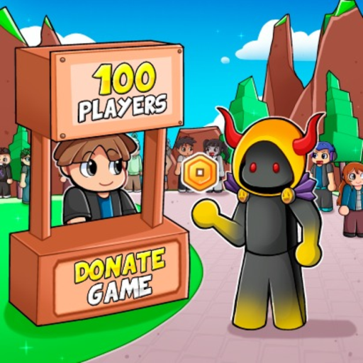 100 players donate game official Roblox game thumbnail