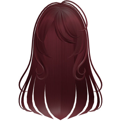 cute long wispy soft anime hair red Roblox item