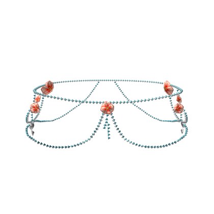 Ocean Blue Coral Crystal Waist Chain