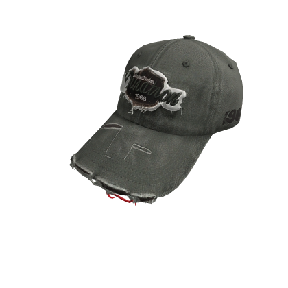Distressed Olive Green Y2K Cap Roblox item
