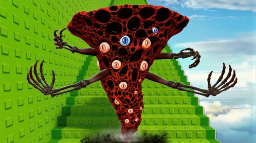 Grimpez la tour de tornade effrayante de Trypophobia