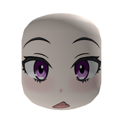 Surprised Blushing Face With Pink Eyes Roblox item