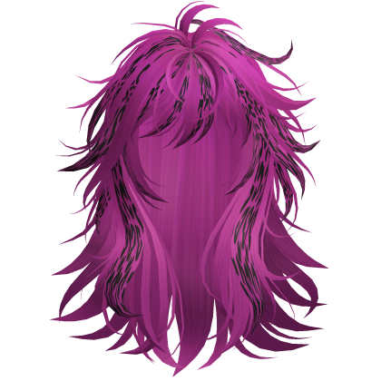 Long Layered Anime Wolfcut (Pink Leopard) Roblox item