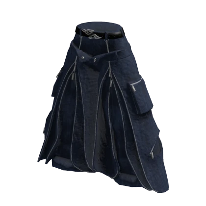パンツ opium demon long skirt MOG - Dark Blue Denim Opium Multilayer ZipperPants | Roblox Item