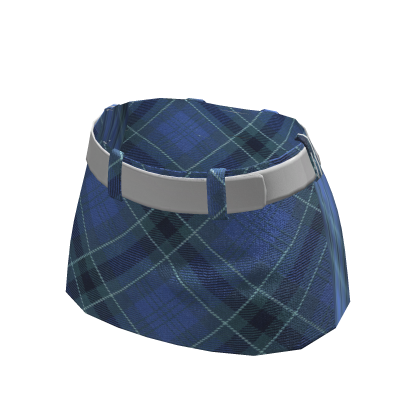 Smart Blue Preppy Formal Office Plaid Skirt • DD24