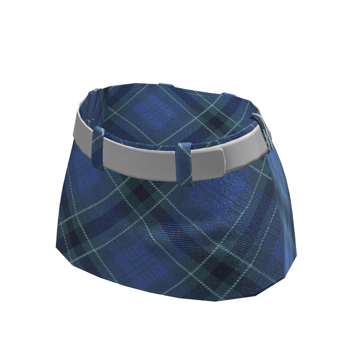 Smart Blue Preppy Formal Office Plaid Skirt • DD24