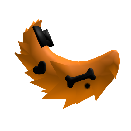 Halloween Orange Fluffy Tail w/ Black Charms