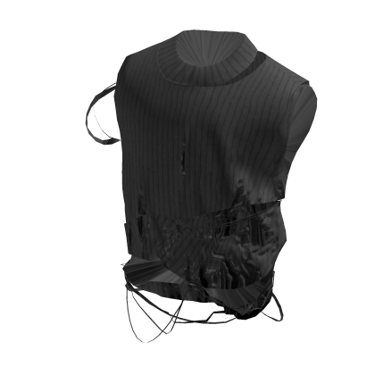 Gray Y2K Distressed Strap Knit Top [PBR]