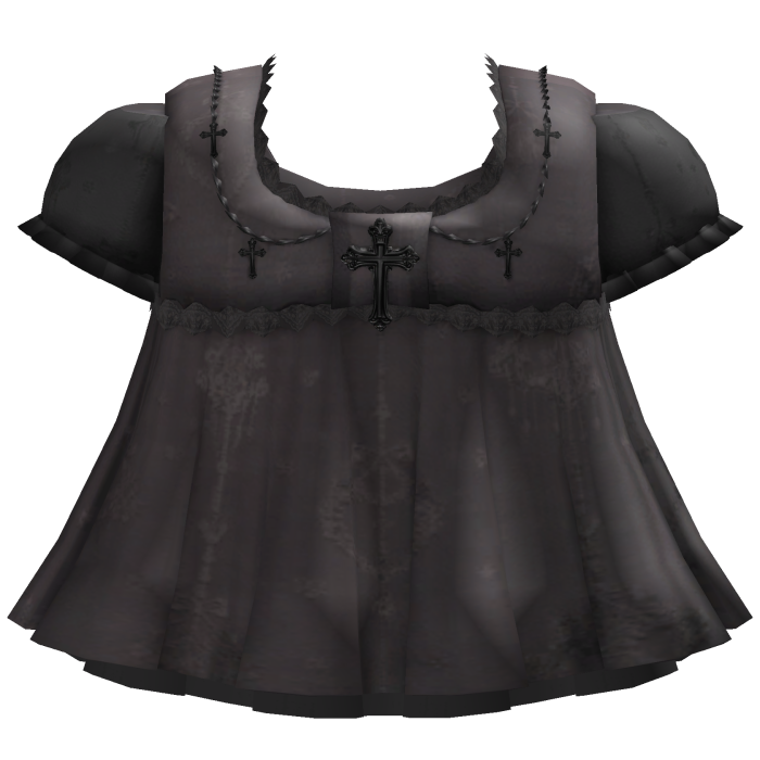 Goth Grey Babydoll Dress with Jesus Cross Details
