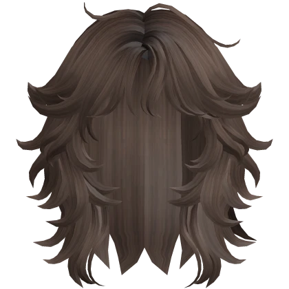 Roblox hair preview for Brown Layered Wolf Cut