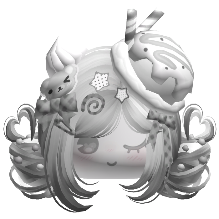♡ Ice Cream Girly Buns (Grey)