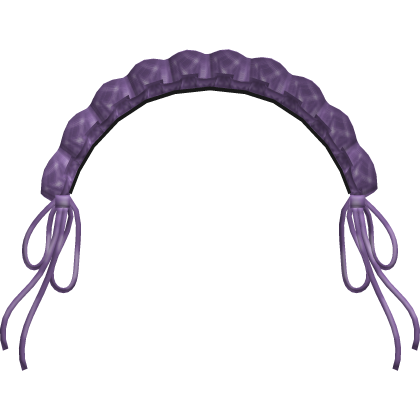 Ruffled Headband with Bows Purple Roblox item