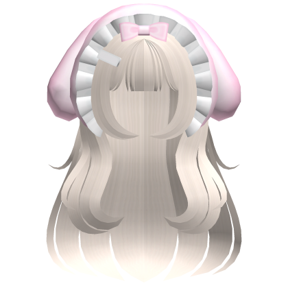 ♡ kawaii long pastel blonde hair w bunny hood