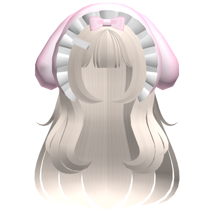 ♡ kawaii long pastel blonde hair w bunny hood
