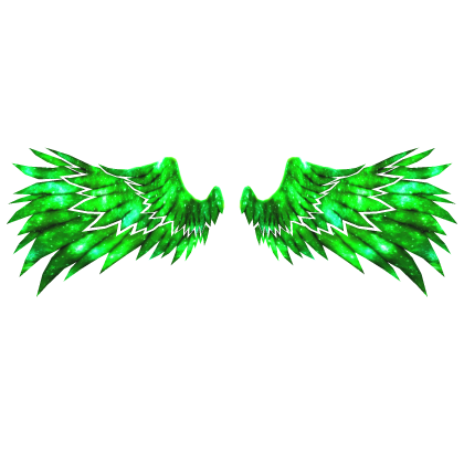 Cartoony Green Galaxy Angel Wings🌌