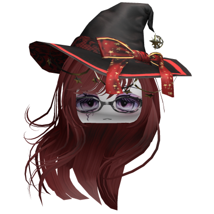 ♡ Halloween Witch Windy Hair (Red) Roblox item