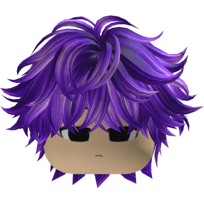 Garoto Emo Fofo Hair Bagunçado Roxo Roblox item