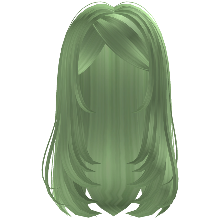 Girly Pretty Long Layered Silky Hair (Green)