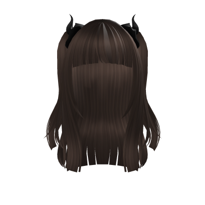 Liz-kyun Rizu Horns Twin Tails Dark Brown Roblox item